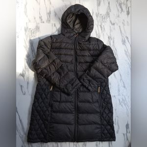 Michael Kors black lightweight packable down fill women's winter coat size 1X